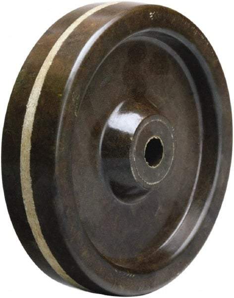 Hamilton - 5 Inch Diameter x 1-1/4 Inch Wide, Phenolic Caster Wheel - 300 Lb. Capacity, 1-3/8 Inch Hub Length, 1/2 Inch Axle Diameter, Plain Bore Bearing - Top Tool & Supply