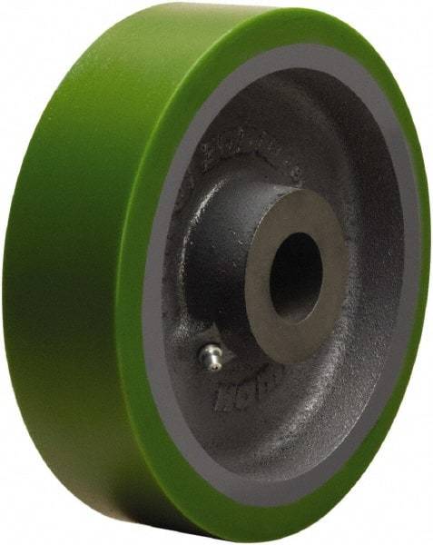 Hamilton - 8 Inch Diameter x 2 Inch Wide, Polyurethane on Cast Iron Caster Wheel - 1,500 Lb. Capacity, 2-1/4 Inch Hub Length, 1-7/16 Inch Axle Diameter, Plain Bore Bearing - Top Tool & Supply