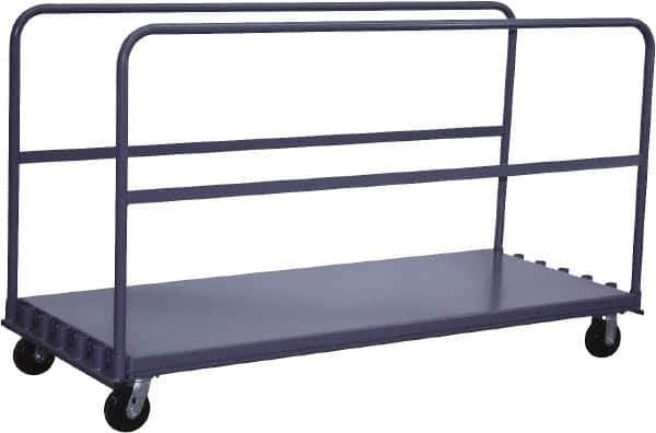 Jamco - 2,000 Lb Capacity Adjustable Sheet & Panel Truck - Steel Deck, 48" OAW, 9" Platform Height - Top Tool & Supply