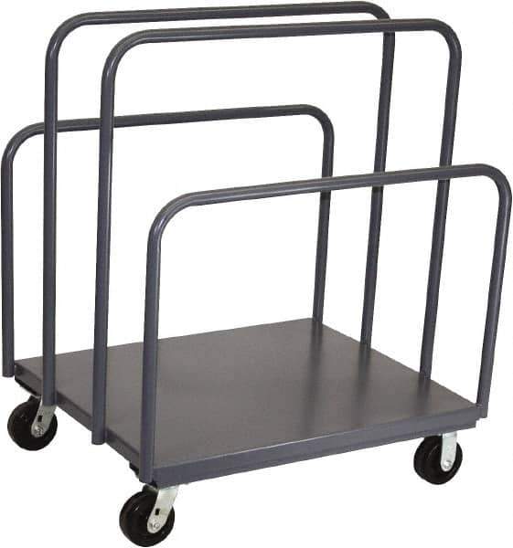 Jamco - 2,000 Lb Capacity Sheet & Panel Truck - Steel Deck, 48" OAW, 9" Platform Height - Top Tool & Supply