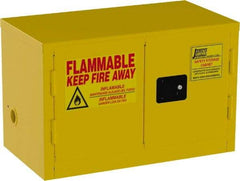 Jamco - 2 Door, Yellow Steel Double Wall Safety Cabinet for Flammable and Combustible Liquids - 22" High x 18" Wide x 34" Deep, Manual Closing Door, 3 Point Key Lock, 11 Gal Capacity - Top Tool & Supply