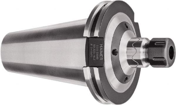 HAIMER - 1/8" to 5/8" Capacity, 70mm Projection, CAT50 Taper Shank, ER25 Collet Chuck - 0.0001" TIR, Through-Spindle - Exact Industrial Supply