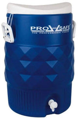 PRO-SAFE - 5 Gal Beverage Cooler - Plastic, Blue/White - Top Tool & Supply