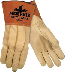 MCR Safety - Size L Unlined Pigskin Welding Glove - Tan, Pair - Top Tool & Supply