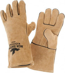 MCR Safety - Size L Jersey Lined Cowhide Welding Glove - Tan, Pair - Top Tool & Supply