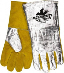 MCR Safety - Size XL Jersey Lined Aluminized Leather Welding Glove - Brown, Pair - Top Tool & Supply