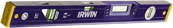 Irwin - 24" Long 3 Vial Box Beam Level - Aluminum, Blue - Top Tool & Supply