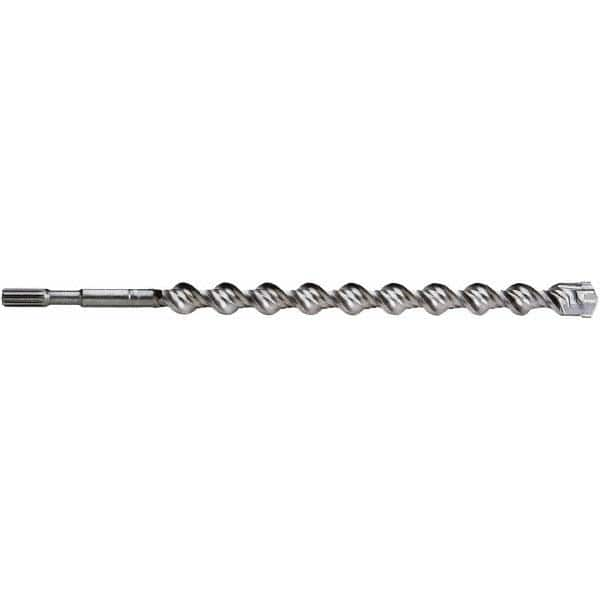 7/8″ Diam, Spline Shank, Carbide-Tipped Rotary & Hammer Drill Bit 17″ Usable Length, 22″ OAL