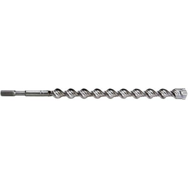 Irwin - 3/8" Diam, Spline Shank, Carbide-Tipped Rotary & Hammer Drill Bit - Top Tool & Supply