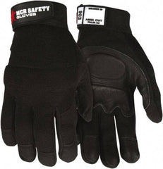 MCR Safety - Size 2XL Synthetic Blend General Protection Work Gloves - For Work & Driver, Uncoated, Hook & Loop Cuff, Black, Paired - Top Tool & Supply