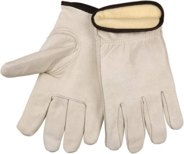 MCR Safety - Size M Cold Protection Work Gloves - For Work & Driver, Uncoated, Natural, Paired - Top Tool & Supply