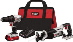 Porter-Cable - 20 Volt Cordless Tool Combination Kit - Includes 1/2" Drill/Driver & Reciprocating Saw, Lithium-Ion Battery Included - Top Tool & Supply