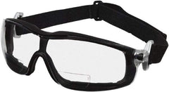 MCR Safety - +2.5, Clear Lenses, Scratch Resistant Magnifying Safety Glasses - Size Universal, Wrap Around, Black Frame - Top Tool & Supply