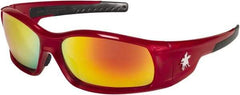 MCR Safety - Fire Mirror Lenses, Framed Safety Glasses - Scratch Resistant, Size Universal, Wrap Around - Top Tool & Supply