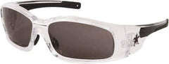 MCR Safety - Gray Lenses, Framed Safety Glasses - Anti-Fog, Scratch Resistant, Size Universal, Wrap Around - Top Tool & Supply