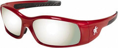 MCR Safety - Silver Mirror Lenses, Framed Safety Glasses - Scratch Resistant, Size Universal, Wrap Around - Top Tool & Supply