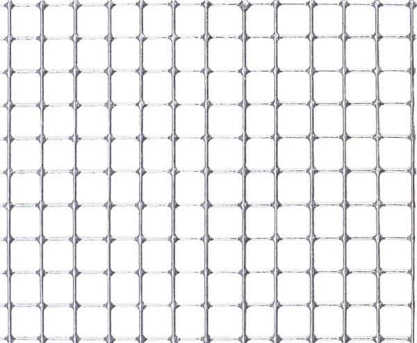 Value Collection - 19 Gage, 0.041 Inch Wire Diameter, 1/2 x 1/2 Mesh per Linear Inch, Steel, Welded Fabric Wire Cloth - 0.459 Inch Opening Width, 48 Inch Wide, Cut to Length, Galvanized - Top Tool & Supply