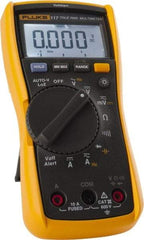 Fluke - 117, CAT III, 600 VAC/VDC, Digital True RMS Auto Ranging Manual Ranging Multimeter - 40 mOhm, Measures Voltage, Capacitance, Current, Frequency, Resistance - Top Tool & Supply