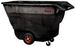 Rubbermaid - 850 Lb Load Capacity, 1/2 Cu Yd, Structural Foam Tilt Truck - 26-7/8" Wide x 57-3/8" Long x 33-7/8" High, Black - Top Tool & Supply