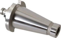 Accupro - NMTB50 Taper Shank 3/4" Pilot Diam Shell Mill Holder - 1-1/4" Flange to Nose End Projection, 3/8-24 Lock Screw, Through-Spindle Coolant - Exact Industrial Supply