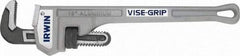 Irwin - 18" Aluminum Straight Pipe Wrench - 2-1/2" Pipe Capacity - Top Tool & Supply