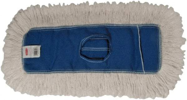 Rubbermaid - 24" Long x 5" Wide Cotton/Synthetic Dust Mop Head - Envelope Connection, Blue, Cut-End Head, Launderable - Top Tool & Supply