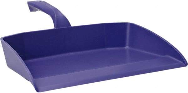 Vikan - 12-1/2" Wide Handheld Dustpan - Plastic Body, 4-1/2" Handle, Purple - Top Tool & Supply