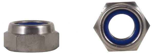 Value Collection - 5/8-11 UNC 18-8 Heavy Hex Lock Nut with Nylon Insert - 1-1/16" Width Across Flats, 39/64" High, Uncoated - Top Tool & Supply