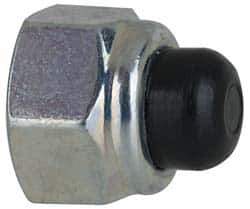 Value Collection - 5/16-24" UNF, 1/2" Width Across Flats, Zinc Plated, Steel Acorn Nut - 1/2" Overall Height, Nylon Insert Type, Grade 2 - Top Tool & Supply