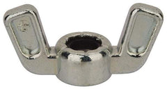 Value Collection - 5/16-24 UNF, Zinc Plated, Zinc Alloy Nylon-Insert Locking Wing Nut - Grade 2, 1-1/2" Wing Span, 0.718" Wing Span - Top Tool & Supply