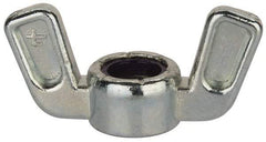 Value Collection - 3/8-16 UNC, Zinc Plated, Zinc Alloy Nylon-Insert Locking Wing Nut - Grade 2, 1-1/2" Wing Span, 0.718" Wing Span - Top Tool & Supply