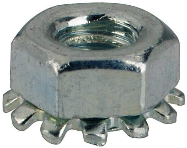 Value Collection - M3x0.5, Zinc Plated, Steel Hex Nut with External Tooth Washer - 6.5mm Washer Diam, 5.5mm Width Across Flats - Top Tool & Supply