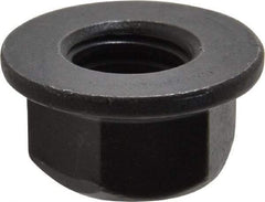 Value Collection - 1/2-13 UNC Grade G Hex Flange Lock Nut with Distorted Thread - 3/4" Width Across Flats, 27/64" High, Phosphate & Oil Finish - Top Tool & Supply