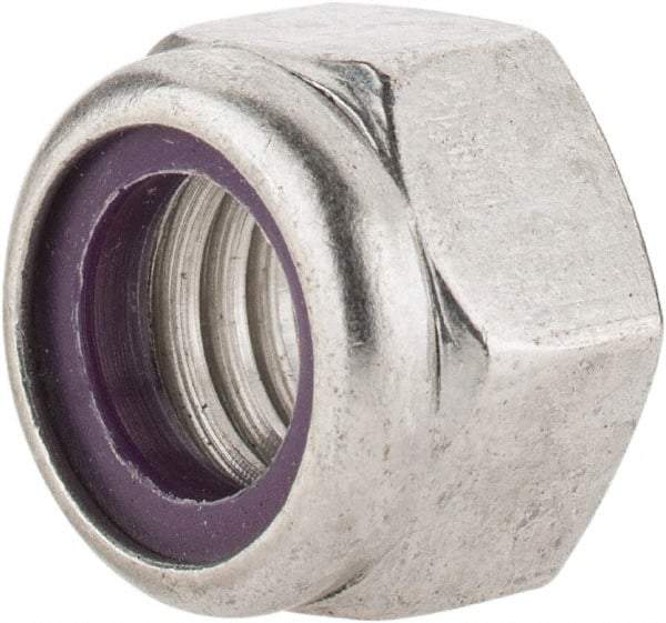 Value Collection - 7/16-14 UNC 18-8 Hex Lock Nut with Nylon Insert - 5/8" Width Across Flats, 29/64" High - Top Tool & Supply