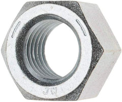 Value Collection - 1-3/8 - 6 UNC Steel Right Hand Hex Nut - 2-1/16" Across Flats, 1.206" High, Zinc Clear Finish - Top Tool & Supply