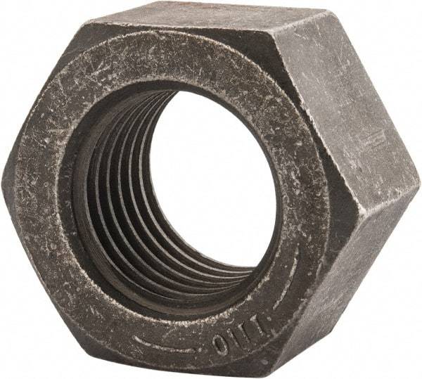 Value Collection - 2 - 4-1/2 UNC Steel Right Hand Hex Nut - 3-1/8" Across Flats, 1-23/32" High, Uncoated - Top Tool & Supply