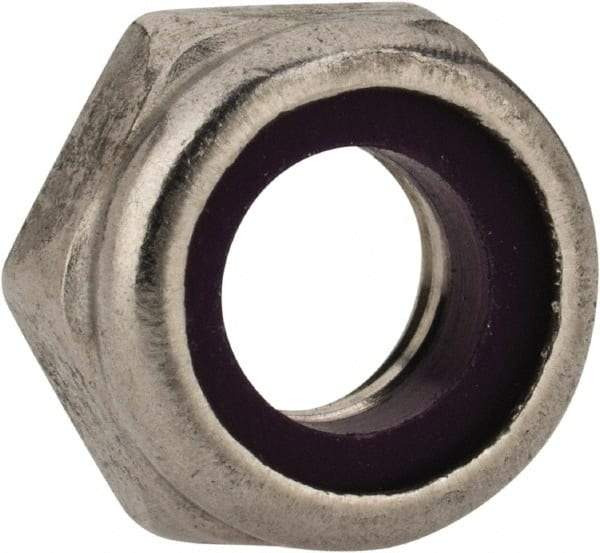 Value Collection - 5/16-18 UNC 18-8 Hex Lock Nut with Nylon Insert - 1/2" Width Across Flats, 1/4" High, Uncoated - Top Tool & Supply