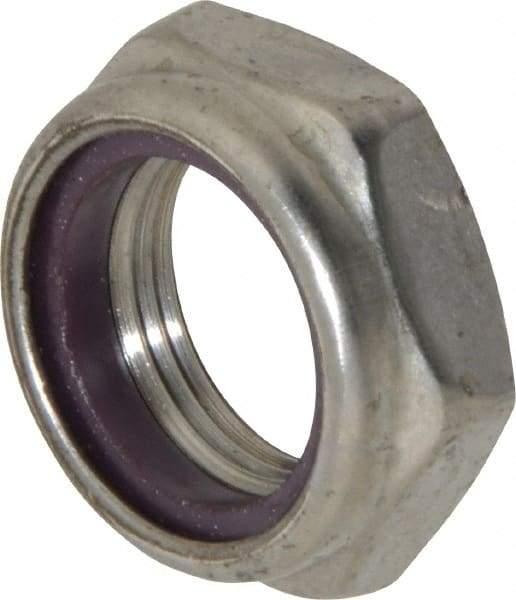 Value Collection - 1-14 UNF 18-8 Hex Lock Nut with Nylon Insert - 1-7/16" Width Across Flats, 35/64" High, Uncoated - Top Tool & Supply