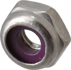 Value Collection - #10-32 UNF 18-8 Hex Lock Nut with Nylon Insert - 3/8" Width Across Flats, 3/16" High, Uncoated - Top Tool & Supply