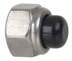 Value Collection - #8-32 UNC, 11/32" Width Across Flats, Uncoated, Stainless Steel Acorn Nut - 23/64" Overall Height, Nylon Insert Type, Grade 18-8 - Top Tool & Supply