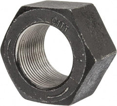 Value Collection - 1-3/8 - 12 UNF Steel Right Hand Hex Nut - 2-1/16" Across Flats, 1.206" High, Uncoated - Top Tool & Supply