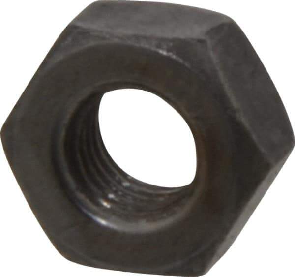 Value Collection - 1/4-28 UNF Steel Right Hand Hex Nut - 7/16" Across Flats, 7/32" High, Uncoated - Top Tool & Supply