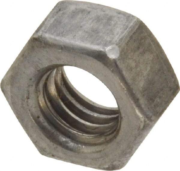 Value Collection - 5/16-18 UNC Steel Right Hand Hex Nut - 1/2" Across Flats, 17/64" High, Uncoated - Top Tool & Supply