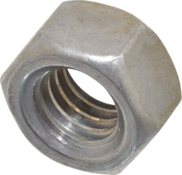 Value Collection - 7/16-14 UNC Steel Right Hand Hex Nut - 11/16" Across Flats, 3/8" High, Uncoated - Top Tool & Supply