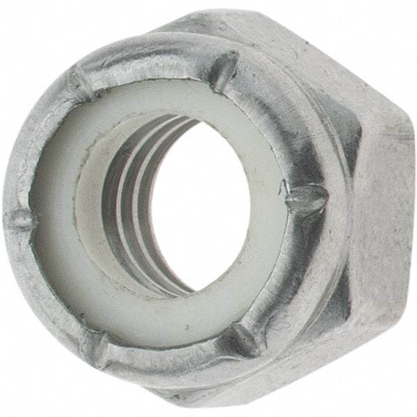 Value Collection - 5/16-18 UNC 316 Hex Lock Nut with Nylon Insert - 1/2" Width Across Flats, 11/32" High - Top Tool & Supply