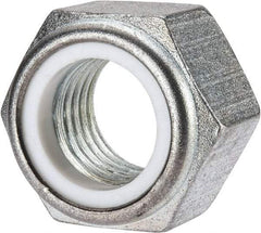 Value Collection - M30x3.50 Metric Coarse Grade 10 Hex Lock Nut with Nylon Insert - 30mm High, Zinc-Plated Finish - Top Tool & Supply