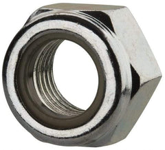 Value Collection - M14x1.50 Metric Fine Grade 8 Hex Lock Nut with Nylon Insert - 14mm High, Zinc-Plated Finish - Top Tool & Supply