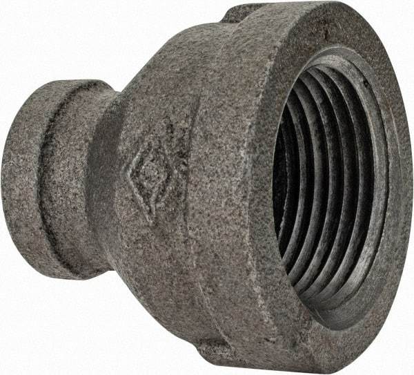 Value Collection - Class 150, 1 x 3/8" Black Pipe Reducing Bushing - Threaded, Malleable Iron - Top Tool & Supply