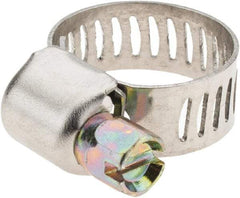 Value Collection - SAE Size 4, 7/32 to 5/8" Diam, Stainless Steel Worm Drive Clamp - 1/2" Wide - Top Tool & Supply