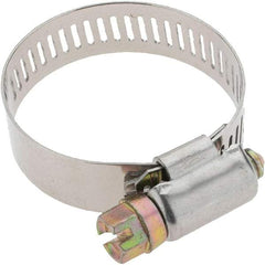 Value Collection - SAE Size 16, 13/16 to 1-1/2" Diam, Stainless Steel Worm Drive Clamp - 1/2" Wide - Top Tool & Supply